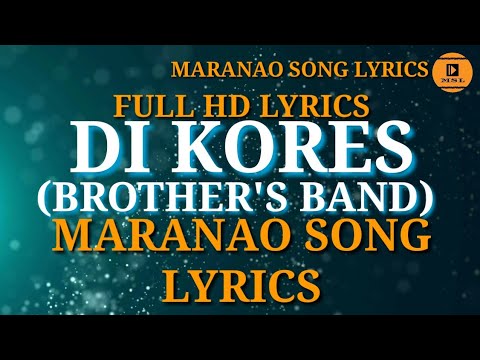 Di Kores - Brother's Band | Maranao Song Radio