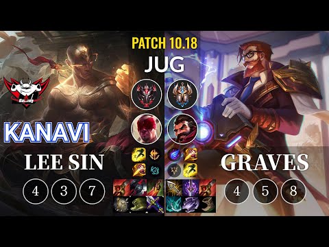JDG Kanavi Lee Sin vs Graves Jungle - KR Patch 10.18