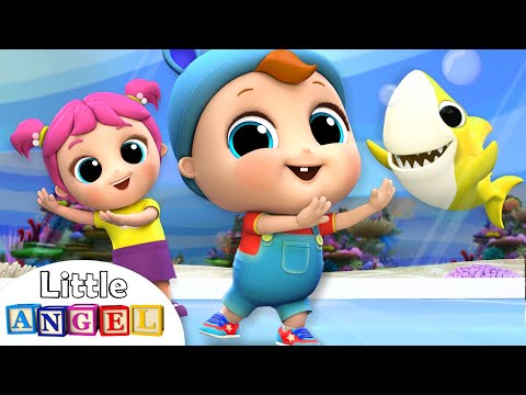Baby Shark Dance at the Aquarium | Nursery Rhymes by Little Angel