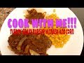 How to make Gravy Burgers w/mash and corn #cookwithme #kntgang #gravyburgers
