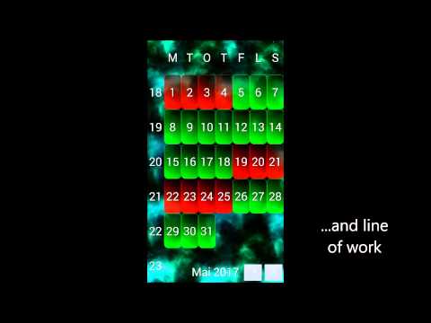 Work Shift Calendar Deluxe Video