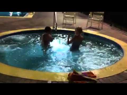followhaley wins hot tub fighting match!