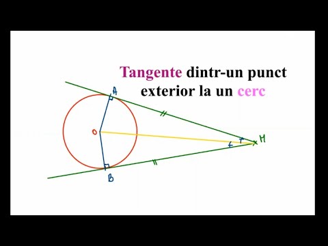Cap.21.4 - clasa a VII-a -Cercul - Tangente dintr-un punct exterior la un cerc + demonstrații-