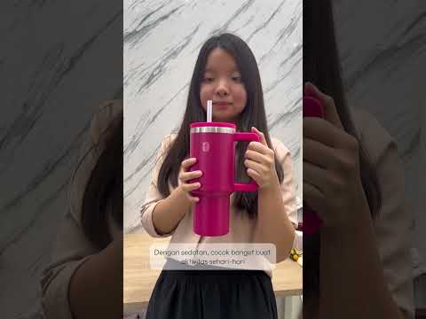 Gambar Appetite Kay Botol Vacuum Flask Stainless Steel Dengan Sedotan 880 ml - Abu-Abu