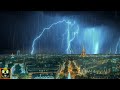 Orage sur Paris | Sons de Pluie et de Tonnerre pour dormir, se détendre, insomnie | 8 heures