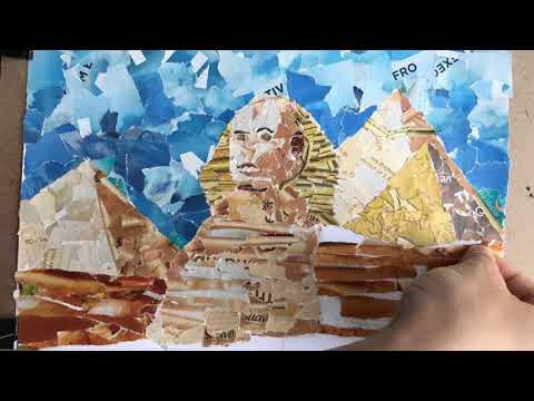 How to made The Pyramid and The Sphinx collage -...