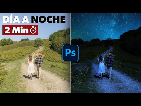 De día a noche con Photoshop en 2 minutos ¡MUY FÁCIL!
