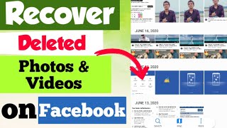 How to Recover Deleted Photos & Videos on Facebook  || Facebook Delete Photo Recovery