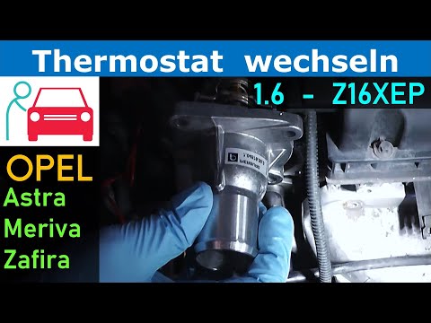 Changing the thermostat on the Opel Astra H 1.6 TwinPort (Z16XEP)