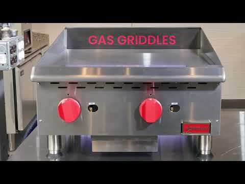Video thumbnail for Elite 36" Countertop  Gas Griddle 3 Burners with Thermostatic Control – 90,000 BTU