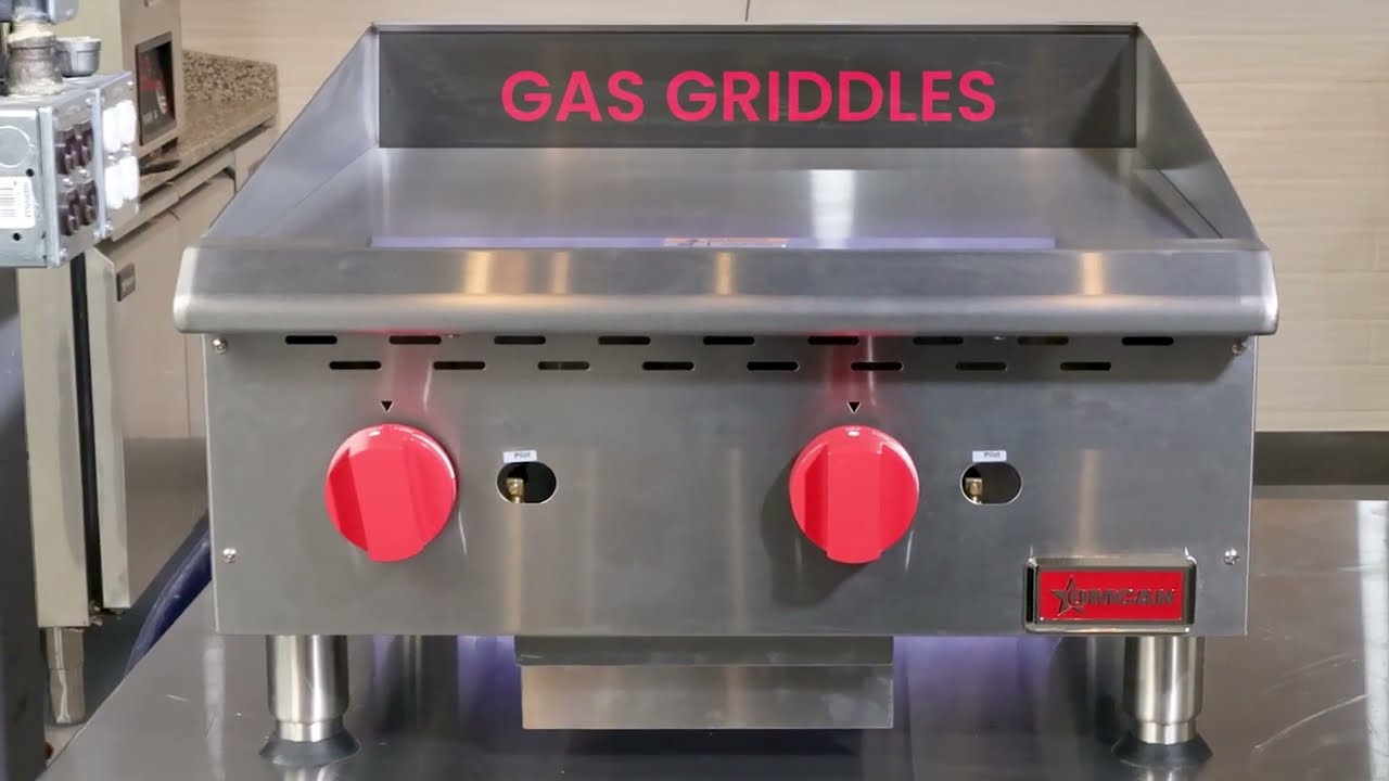 Video thumbnail for Elite 48" Countertop Gas Griddle 4 Burners with Thermostatic Control – 120,000 BTU