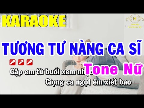 Karaoke Tương Tư Nàng Ca Sĩ Tone Nữ Nhạc sống | Trọng Hiếu