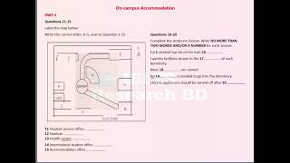 (MAP) On campus Accommodation PART 2 Actual IELTS listening
