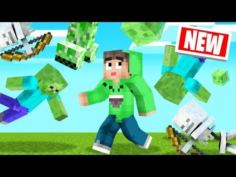 DODGE The RAINING MOBS In MINECRAFT! (Scary)