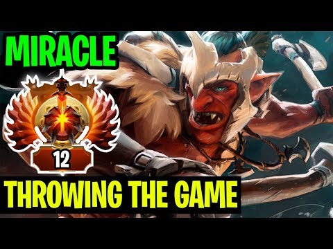 THROWING THE GAME - MIRACLE TROLL WARLORD - Dota 2
