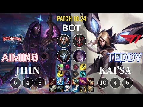 KT Aiming Jhin vs T1 Teddy Kai'Sa Bot - KR Patch 10.24