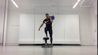 Single Kettlebell Side Step Up exercise video thumbnail