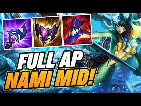 NAMI MID DOES RIDICULOUS DAMAGE! ABSUING SCORCH AND HEALING- League of Legends