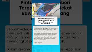 PINTU BELAKANG DIBERI TERPAL! Pemudik Nekat Bawa 12 Penumpang di Mobil MPV, Ditegur Polisi