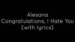 Alesana - Congratulations, I Hate You (with lyrics)