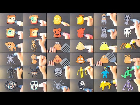 Roblox Games Pancake Art - Twiddlefinger, Zoonomaly, Bou's Revenge, DOORS, Rainbow Friends