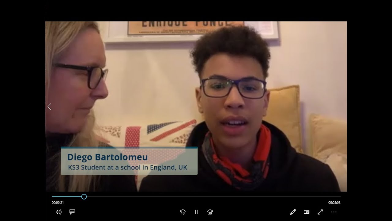 An interview with KS3 student Diego Bartolomeu and his mother Dee Bartolomeu