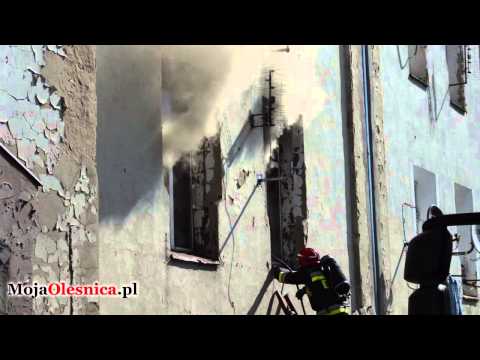 4.07.2015 Oleśnica - pożar mieszkania przy ul. Lwowskiej