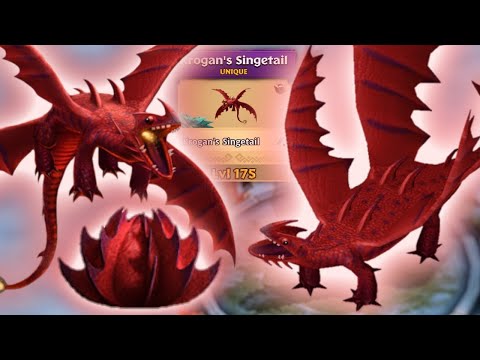 KROGAN'S SINGETAIL - Unique Dragon "Titan Mode" Max Level 175 | Dragons: Rise of Berk