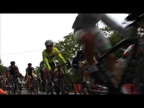 120 fps Curb eye view of the Pro Men taking turn 3 of Giro d' Grafton Tour of Americas Dairy Land