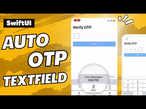 Auto OTP TextField | Compatible for iOS 15 & 16 | Custom TextField | Xcode 14 | SwiftUI Tutorials thumbnail