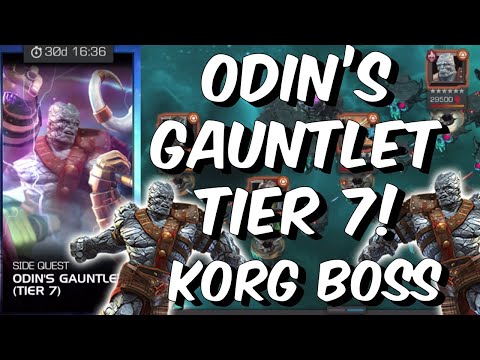 Odin's Gauntlet Tier 7 Completion - Korg Boss Side Event - Marvel Contest of Champions