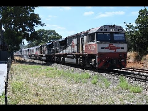 SCT Logistics 5PM9 with 7 locomotives including 2 RailFirst CF's 6th March 2022 Clapham & Mt Lofty