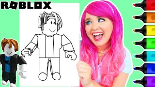 Coloring Roblox Bacon Avatar | Roblox Coloring Page | Prismacolor Paint Markers