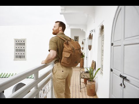 Leder Rucksack »Bruce« Havanna Braun - handgemachter Daypack, Urban Retro Look | DRAKENSBERG