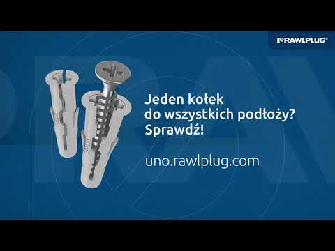 Uniwersalny kołek rozporowy UNO do betonu, cegły, pustaka, płyty gipsowej. Niezawodny. Od @Rawlplug.