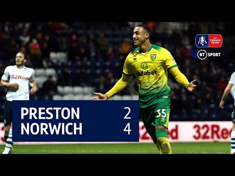 Preston North End vs Norwich City ( 2-4) | Emirates FA Cup highlights