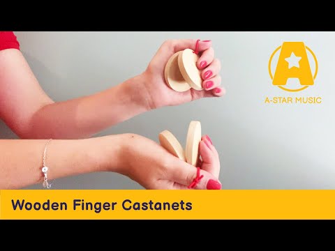 A-Star Wooden Finger Castanets | AP4312
