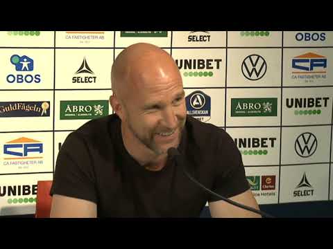 Presskonferens efter Kalmar FF- IK Sirius 10 juli 2022