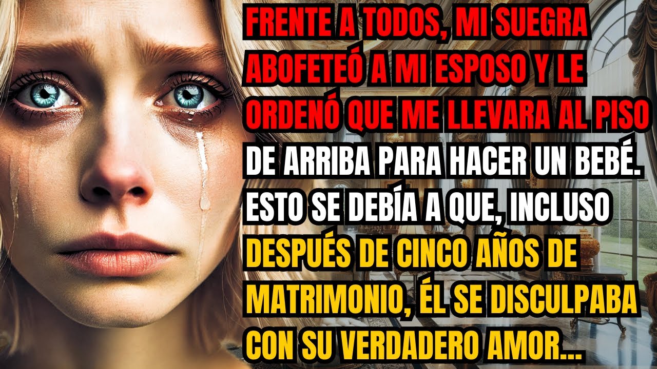 Frente a todos, mi suegra abofeteó a mi esposo y le ordenó que me llevara al piso de arriba para...