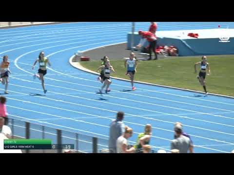 U12 Girls 100m Heat 6: 2021 State Combined Events Championships // LAVicTV