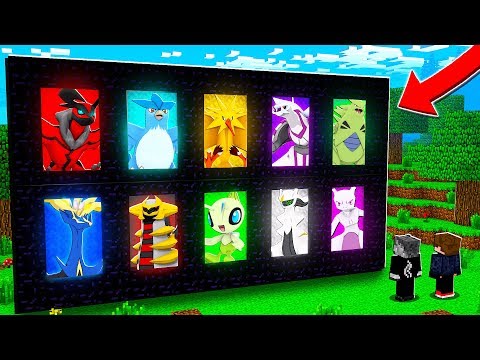 EXPLORE OS 10 NOVOS PORTAIS DE POKEMONS LENDARIOS - MINECRAFT PIXELMON MOD