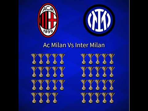 Ac Milan Vs Inter Milan in Trophies 💀🔥👏 #football  #trophies #trending #trend #acmilan #intermilan