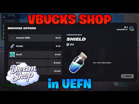 How to create IN-ISLAND VBUCKS SHOP in Fortnite Creative (UEFN)