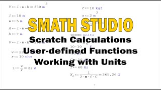Download the video "Smath Studio | Scratch Calculations |  User-defined functions | Working with Units"