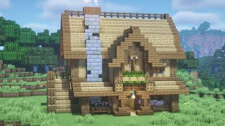 【マインクラフト】木で作るサバイバルハウスの作り方【Minecraft】How to Build a Survival House【マイクラ建築】