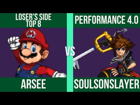 Arsee (Mario, Naruto) vs. Soulsonslayer (Sora) - Loser's Top 8 - Performance 4.0