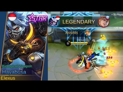 Hayabusa Starlight Skin (July) BIOLOGICAL WEAPON Full Legendary Gameplay - Bio-Ninja Mobile Legends