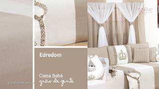 Kit Cama Babá Imperial Cáqui Poá | Ref: 62795