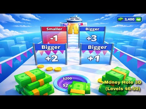 Money Hole 3D - All Levels Gameplay Pop Pi (Levels 46-50)