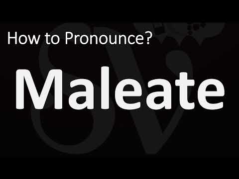 How to Pronounce Maleate? (CORRECTLY)